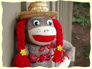 Cow Girl Sock Monkey