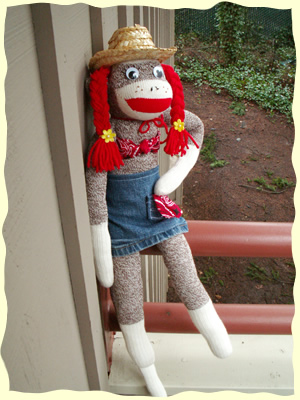 Cow Girl Sock Monkey